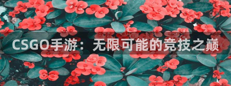 恩佐娱乐手机登录：CSGO手游：无限可能的竞技之巅
